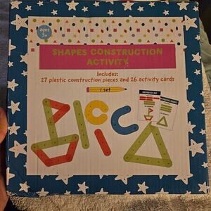 Educational Shapes Construction Activity Set with 27 Pieces and Cards for Early